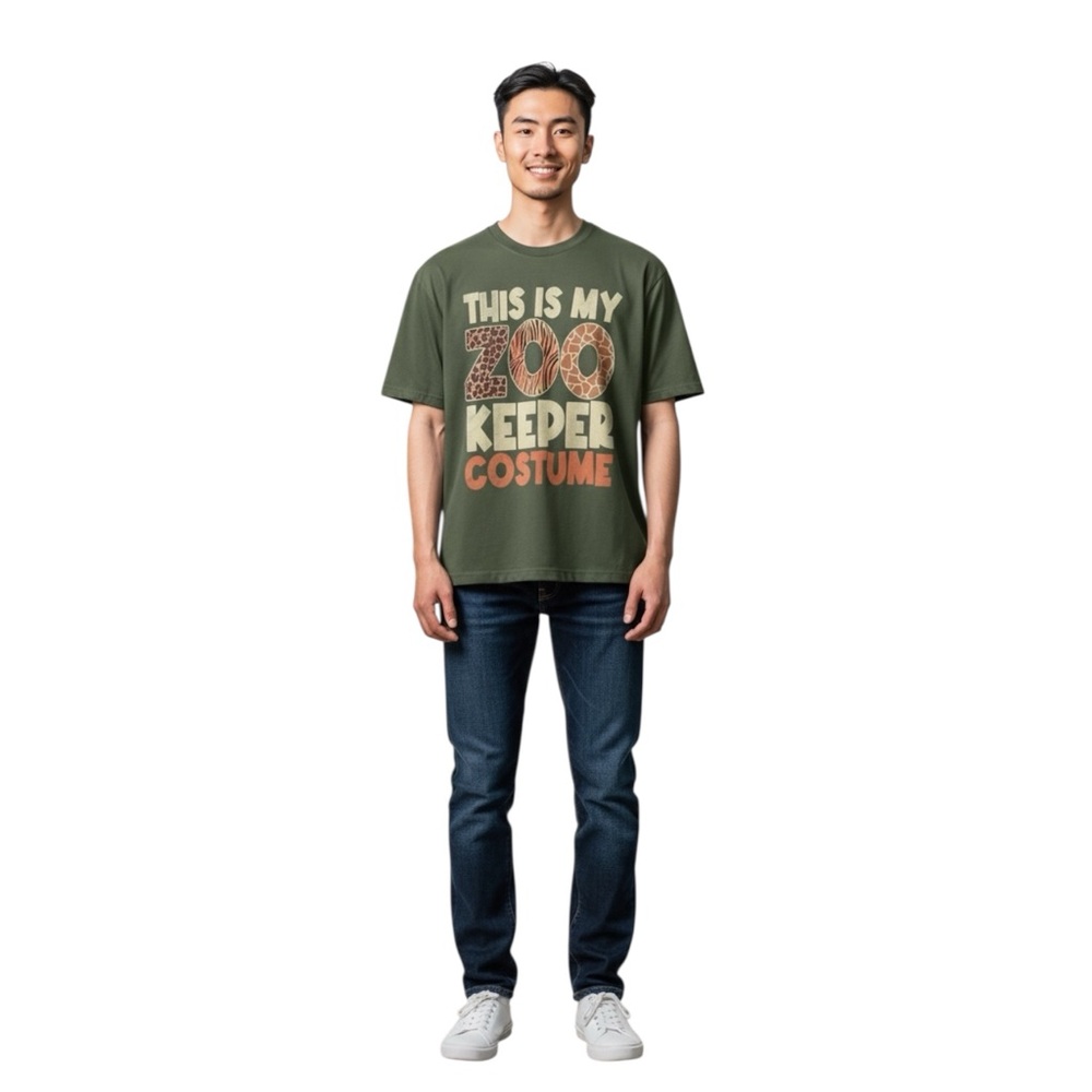Gildan This Is My Zoo Keeper Costume Cotton T-shirt size Large